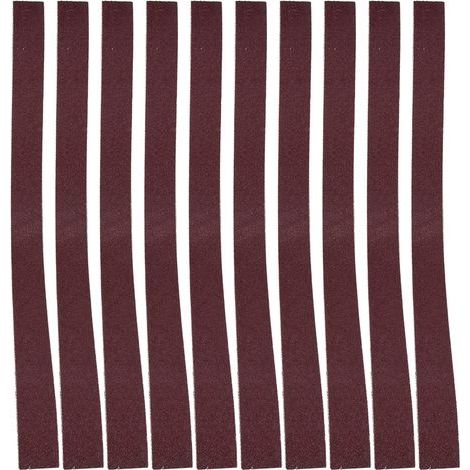Bandes abrasives pour ponceuse à bande 760x25mm grain 60 en oxyde d'aluminium lot de 10 résistantes et efficaces (1/5)