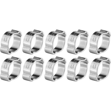 10 Pcs Colliers de Serrage Tuyau Serrage Ajustable Ajustable en Acier Inoxydable (11-13Mm ) (1/5)