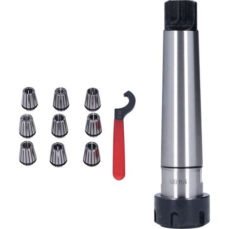 Kit d'outils de serrage MTA ER25 avec rallonge pour mandrin de serrage, compatible avec les tours et fraiseuses CNC (MTA4-ER25-M16). (1/5)