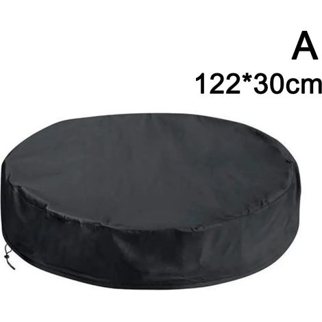 (A) Couverture de piscine portable pour chien, ronde, facile à installer, pliable, pour baignoire hors sol ou pataugeoire. (1/5)