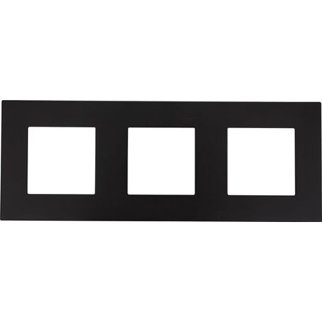 Marco PC 3 Módulos Modern Negro para Interruptor Modern (1/4)