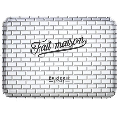 Plateau de Service "Brooklyn" 42cm Noir & Blanc (1/4)