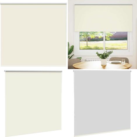 vidaXL Verdunkelungsrollo Cremeweiß 160x175cm Stoffbreite 156,6cm (1/5)