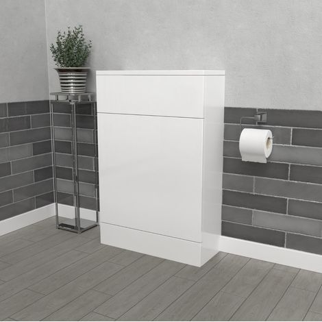 Vincent Back To Wall White Gloss Toilet Cistern Unit W500mm x D200mm Flat Pack (1/5)