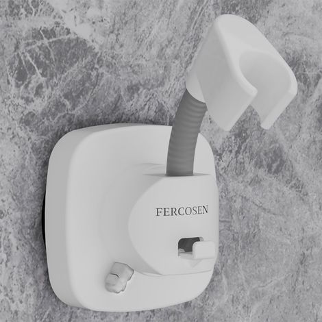 Support De Pommeau De Douche Rotatif À 360° Avec Ventouse  Capacité De Charge 10 kg, Montage En Quelques Secondes  Support Anti-Dérapant Résistant À La Rouille (Blanc) (1/5)