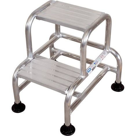 Marchepied aluminium - 2 marches - Hauteur atteignable de 2.50m - RG2 (1/2)