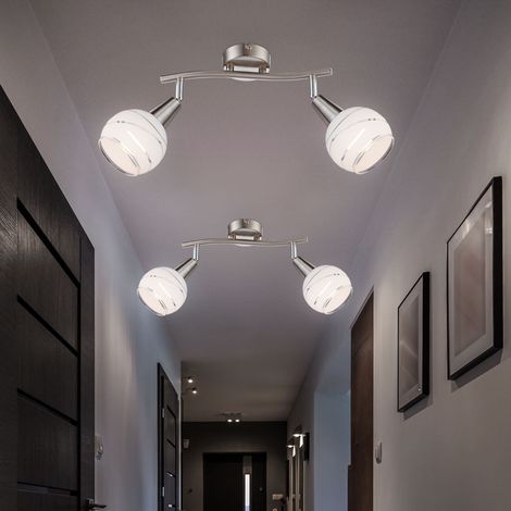 Set di 2 eleganti faretti da soffitto orientabili a parete soggiorno con motivi fantasia (1/5)