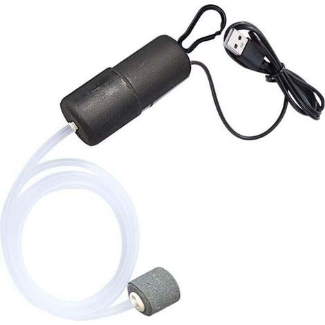 Mini-USB-Aquarien-Luftpumpe, Aquarium-Belüfter, Sauerstoffpumpe für Aquarien mit Ausströmerstein (1/4)