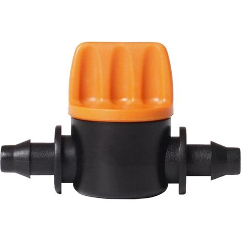 Lot de 20 vannes d'irrigation goutte à goutte, connecteur de tuyau d'arrosage pour robinet de contrôle du débit d'eau barbelée de 4/7 mm (1/5)