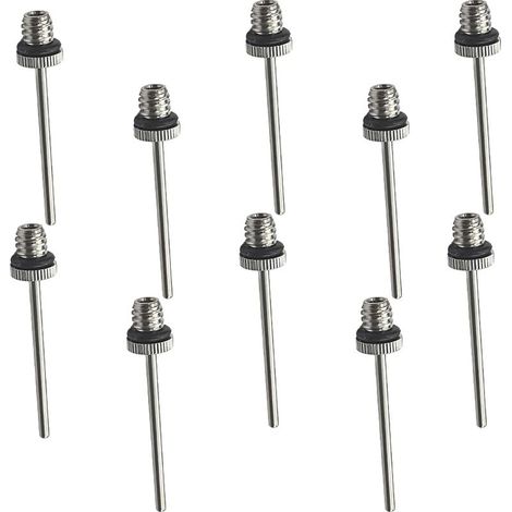 Aiguille de Pompe à Ballon, 10 Pcs Aiguilles de Pompe à Air, Aiguilles de gonflage pour Pompe à Ballon, pour Ballon de Basket-Ball, Volley-Ball, Football, Rugby (1/5)