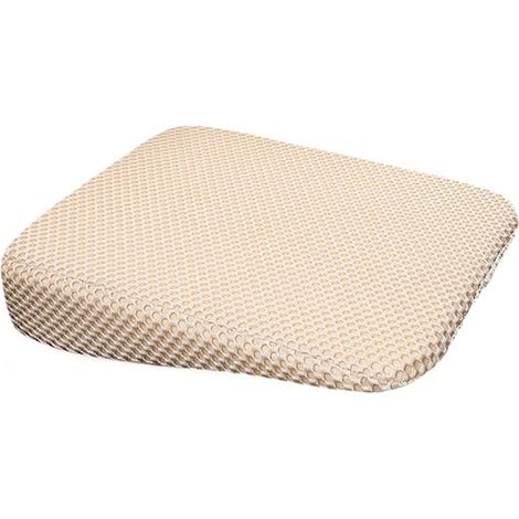 Coussin de siège auto pour adulte – Rehausseur de siège épais et antidérapant – Coussin ergonomique pour voiture chaise de bureau lit et fauteuil roulant – Beige (1/5)
