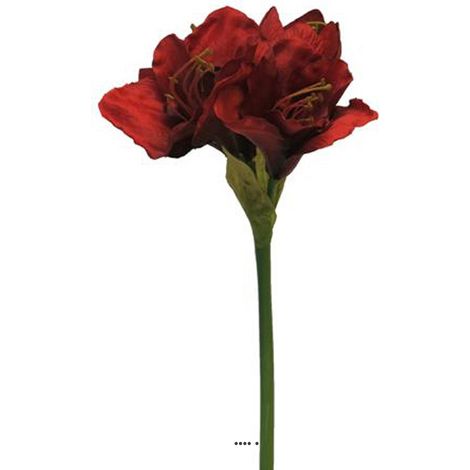 Amaryllis artificiel H 65 cm Superbe Rouge - couleur: Rouge