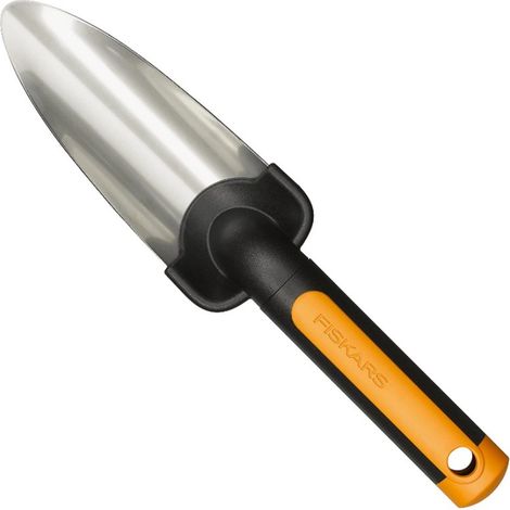 Fiskars Trapiantatore, Lunghezza 27 cm, Lama in acciaio inossidabile, Nero/Arancione, Premium, 1000727