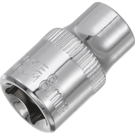 8-mm-Innensechskantnuss – 1 Stück – Chrom-Vanadium-Stahl – Flache Bauform für beengte Platzverhältnisse – Heimwerker- und Reparaturarbeiten – 3/8"-Antrieb (1/5)