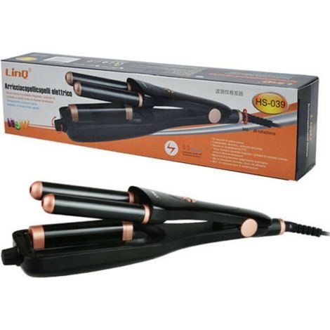 TRADE SHOP - Piastra In Ceramica Onde Per Capelli Ondulati Ferro Arricciacapelli Linq Hs-039 -