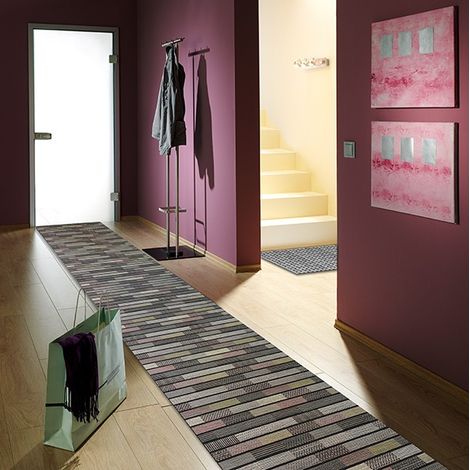 TAPIS COULOIR TEXTILE TAORMINA GRIS (MÈTRE) (1/2)