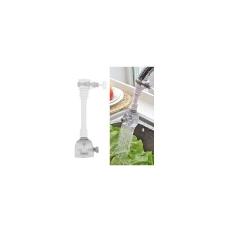 Küchenarmatur-Verlängerung, 360° drehbarer Strahlregler, 2 Modi, Wasserspar-Wasserfilter für Küchenarmaturen (18 cm – Grau) – Crezuo