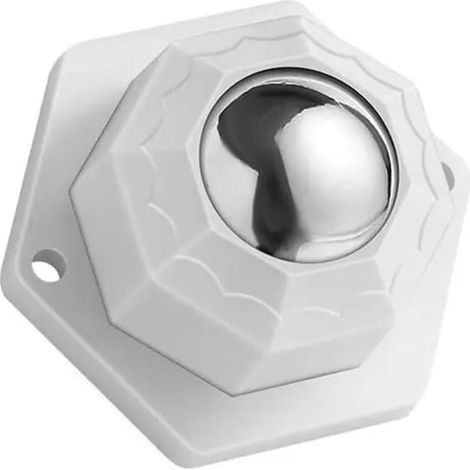 Roulettes auto-adhésives rotatives à 360 °, roulettes de meubles en acier inoxydable forte charge, accessoires quincaillerie domestique Stable et Silencieux(blanc) (1/5)