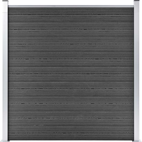 Panneau de clôture WPC 180x186 Noir (1/5)