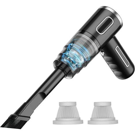 Aspirateur sans fil, petit aspirateur portatif rechargeable pour la maison, noir (1/5)