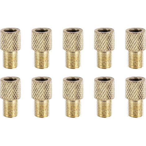 10 pièces Adaptateurs Laiton pour Bicyclettes, Connecteur de Valve, Convertisseur de Pompe, Outil de Gonflage Pneu (1/5)