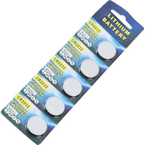 CR2032 Batterie, 3V Lithium-Knopfzellen, 5er-Pack, verwendet für Tuner