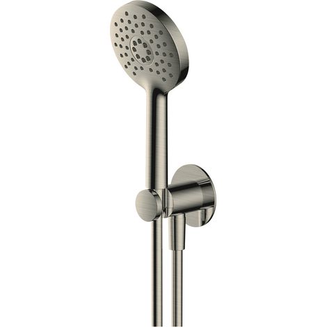 RAK Petit Round Shower Handset with Bracket - Brushed Nickel