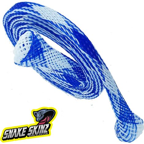 SNAKE SKINZ proteggi e salva cavo blu-bianco - THE DUKE