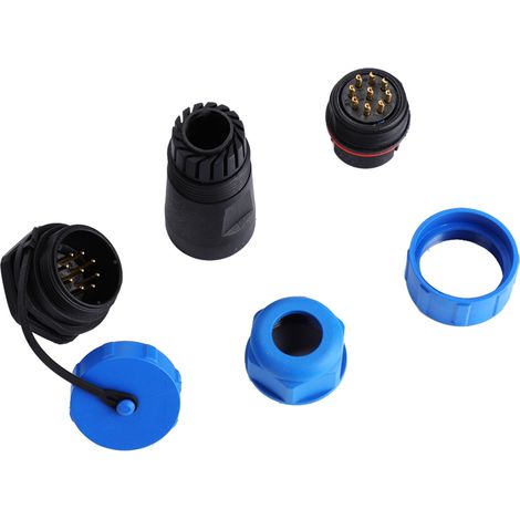 Connecteur de prise aéronautique étanche IP68 SP21 à 7 broches en plastique (9 broches) (1/5)
