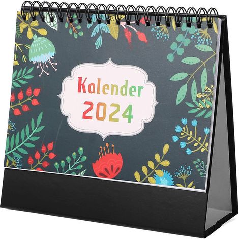 Calendrier de bureau allemand, calendrier de bureau 2024, agenda, calendrier sur pied, fournitures de bureau-20.00X17.50X1.00CM