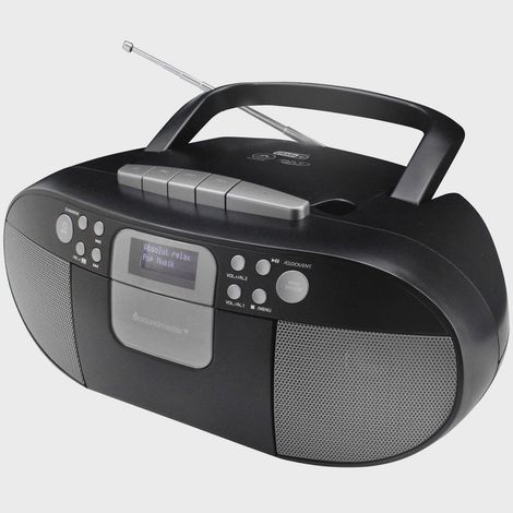 Boombox CD/MP3 Player with DAB+/FM Radio, USB, Cassette
