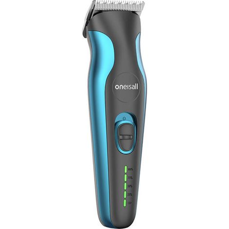 Kabelloser Tierhaarschneider, Rasierer in Schwarz-Blau 2500 mAh mit 6 Aufsätzen
