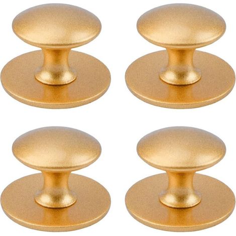 (doré mat) Lot de 4 boutons de placard adhésifs en acier inoxydable pour fenêtres, armoires, tiroirs (1/5)