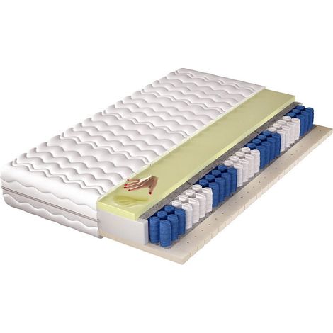 Colchón Lilio , Con muelle (Pocket), Látex, 7 zonas anatómicas, Fieltro, Material viscoelástico, Algodón (1/2)