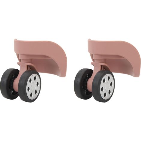 paire de roulettes universelles pour valises silencieuses et professionnelles remplacement Rose Or (1/5)