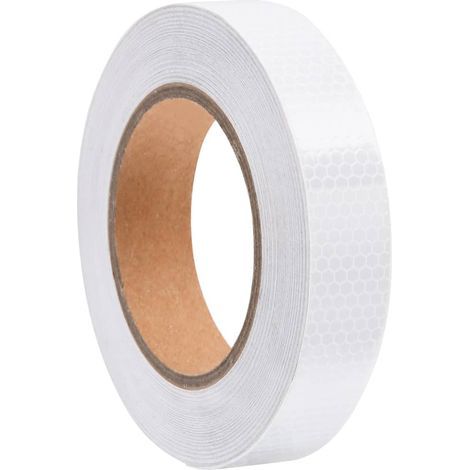 Bande réfléchissante blanche, 2,5 cm x 20 m, PVC (1/5)