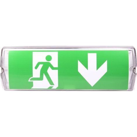 Éclairage de secours LED - Éclairage de sortie de secours - Éclairage de sortie d'urgence, lampe de secours avec batterie de secours jusqu'à 3 h [Classe énergétique F] (1/5)