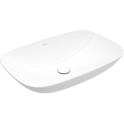 Villeroy & Boch Loop&Friends - Lavabo da appoggio, 62x42 cm, con troppopieno, bianco alpino 4A500001 (1/5)