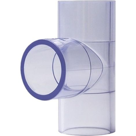 Raccord de tuyauterie transparent pour aquarium — Coude à 90° et Té — Raccord libre pour alimentation directe en eau (Raccord à trois voies de 25 mm)