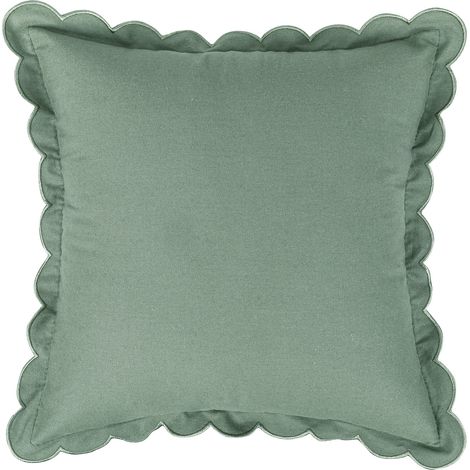 Set di 2 federe, bordo arricciato, tinta unita, copricuscini per divano, copricuscini decorativi, federe per cuscini da giardino moderne, adatte per patio/tenda/balcone/divano, 40x40 cm, verde chiaro