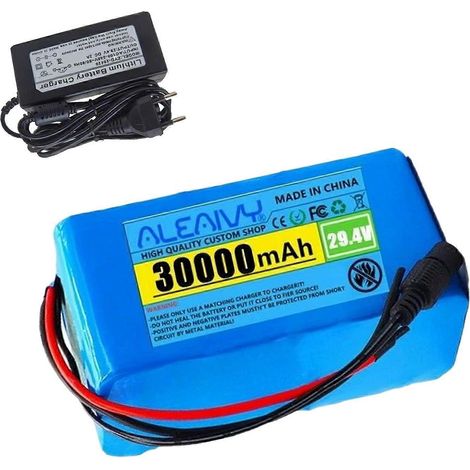 24V 30Ah 7S3P Akku 30000mAh Lithium-Ionen-Akkupack für E-Bikes & Ladegerät (1/5)
