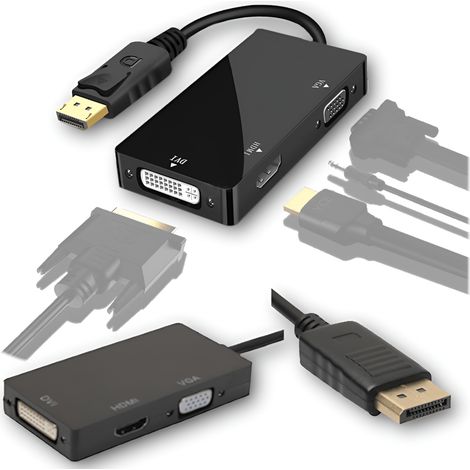 Convertitore da DisplayPort a DVI, HDMI e VGA (1/5)