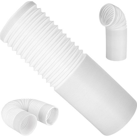 Tubo di scarico per condizionatori, tubo portatile per condizionatore, ventilazione per condizionatore, design telescopico, 150 mm x 200 cm, bianco (1/5)