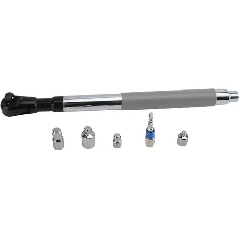 1.2 Inch Impact Offset Wrench Set with Extension Bar and 4 Adapters, Portable Tool for Car Pipe and Furniture Repair (1/4)