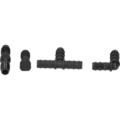 Ensemble de 20 coudes et raccords en T pour système d'irrigation goutte à goutte - Accessoires de jardin-AquaForge (1/5)