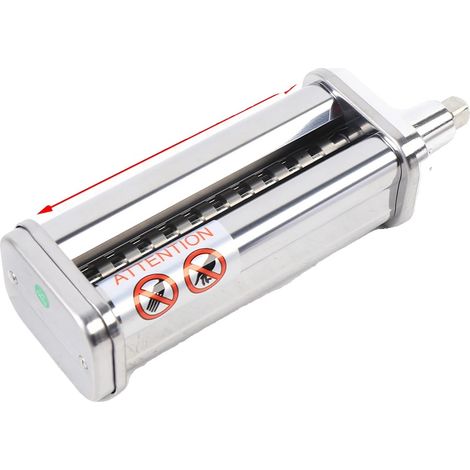 Máquina para prensar masa, grosor ajustable, compatible con batidoras de pie, cuchilla para fideos gruesos (1/2)