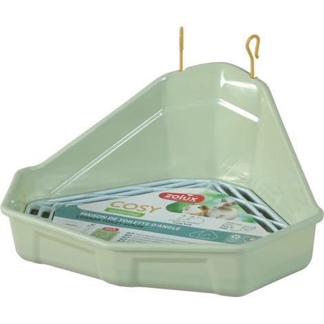 Toilettes d'angle ZOLUX Cozy pour lapin et cochon d'Inde (1/4)