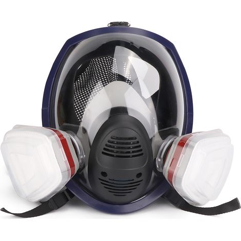 Masque de protection respiratoire anti-poussière, ajustement précis, filtration efficace, idéal pour peinture et soudure, modèle près du visage. (1/5)