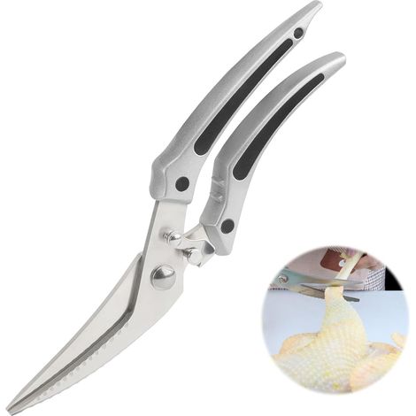 Ciseaux de cuisine multifonctionnels, ciseaux à volaille, ciseaux à éplucher la volaille, ciseaux de cuisine, ciseaux de cuisine en acier inoxydable, adaptés au poulet, à la volaille, au poisson et à