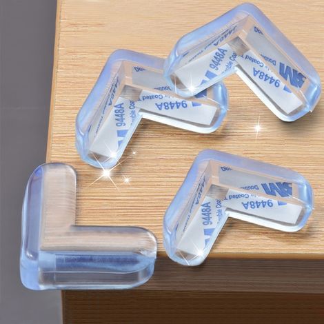 4 pcs Protège-angle en PVC souple, sécurité enfant, couvre-bord de table, pad de sécurité